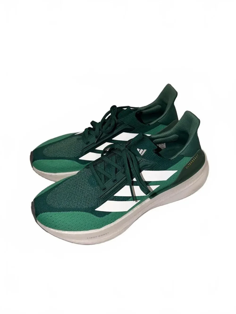 Adidas Ultraboost Light Running Shoes Green White Mens 10.5 EUC